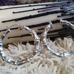 Bone hoop earrings